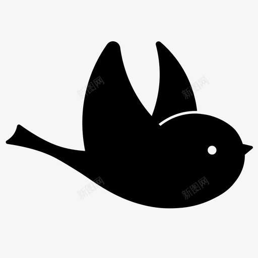 鸟在飞动物在飞图标svg_新图网 https://ixintu.com 动物在飞 鸟在飞