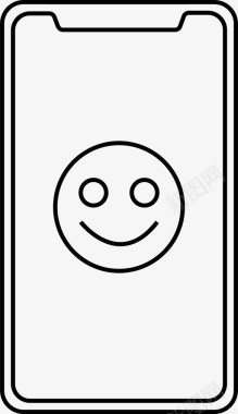 iphonex笑脸表情应用程序智能手机图标图标