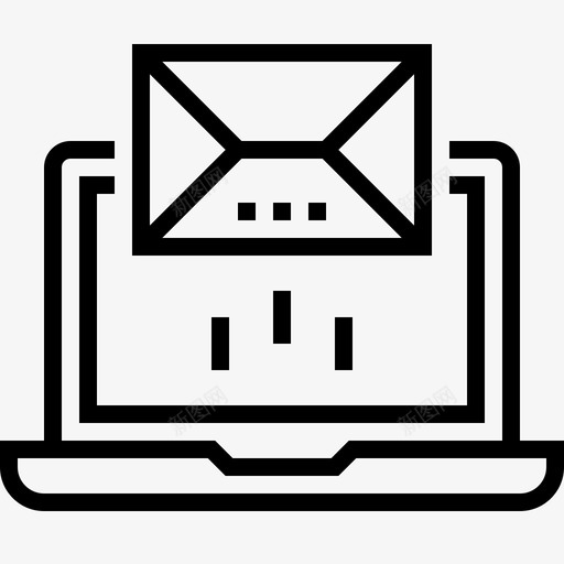电子邮件营销通信笔记本电脑图标svg_新图网 https://ixintu.com 信息 数字营销02 电子邮件营销 笔记本电脑 通信