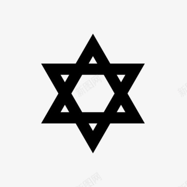 犹太教犹太人大卫之星图标图标