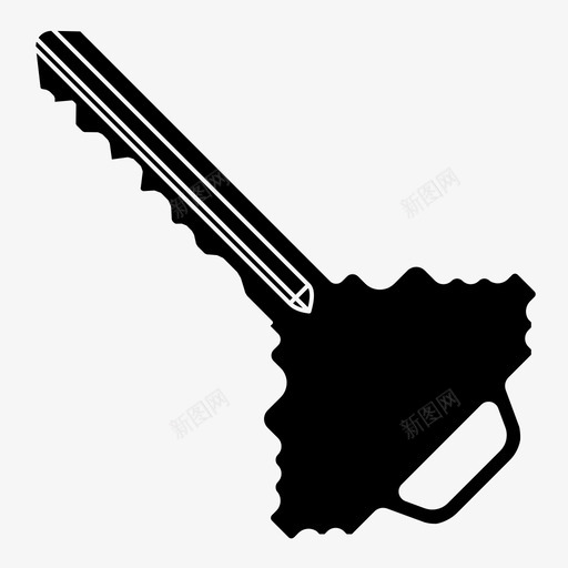 钥匙关门图标svg_新图网 https://ixintu.com 关 开 房子 钥匙 锁 门 黑钥匙