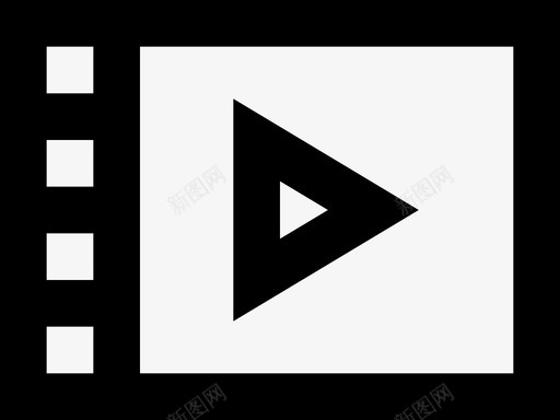 视频自动播放列表图标svg_新图网 https://ixintu.com 列表 媒体 方形 电影 自动播放 自动翻页 视频