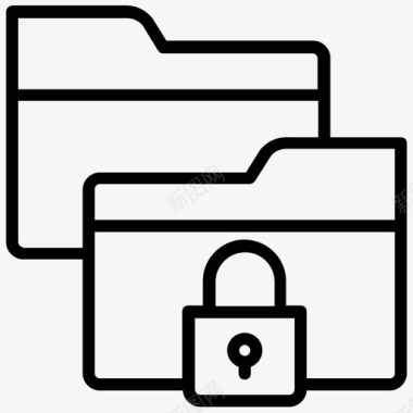 数据安全数据保护文件夹锁定图标图标