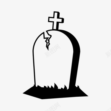 墓碑死亡恐怖图标图标