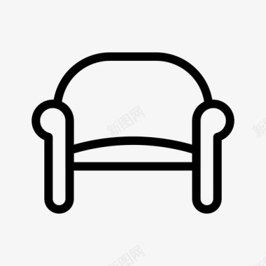 沙发扶手椅休息图标图标