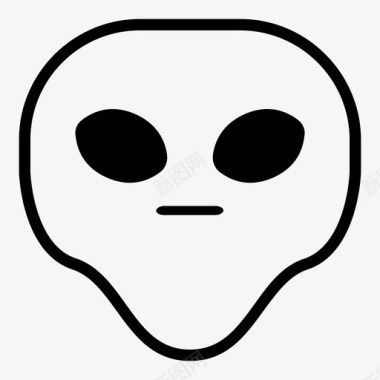 无脸外星人表情符号韩娜表情符号外星人版图标图标