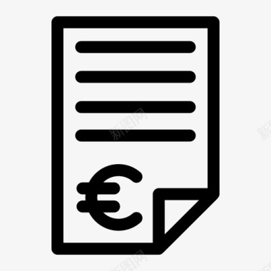 欧元文件合同货币图标图标