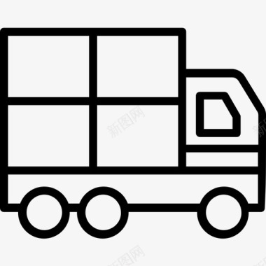 送货车货车皮卡图标图标