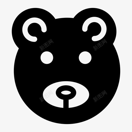 熊脸动物宝宝图标svg_新图网 https://ixintu.com 动物 宝宝 熊 熊脸