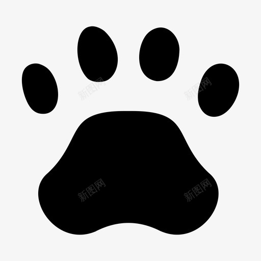 爪印动物动物足迹图标svg_新图网 https://ixintu.com 动物 动物足迹 爪印