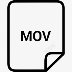 MOV视频文件mov文件文档播放图标高清图片