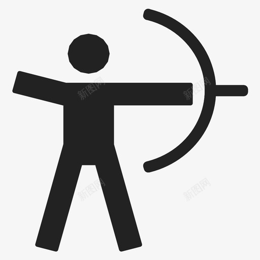 射箭箭弓和箭图标svg_新图网 https://ixintu.com 专注 射箭 弓和箭 箭 运动