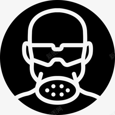 防毒面具个人防护用品防护图标图标