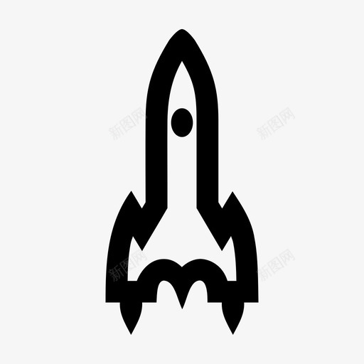 火箭导弹轨道图标svg_新图网 https://ixintu.com 太空火箭 导弹 火箭 火箭发射 火箭飞船 轨道