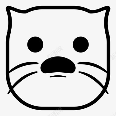 猫哇表情符号惊喜图标图标