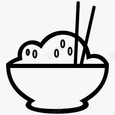 米饭碗一碗饭图标图标