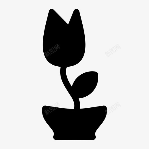 植物花卉室内植物图标svg_新图网 https://ixintu.com 室内植物 植物 盆栽植物 花卉