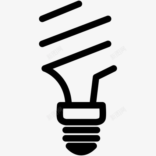 荧光灯灯泡能源图标svg_新图网 https://ixintu.com 摄影 灯 灯泡 能源 节电器 荧光灯