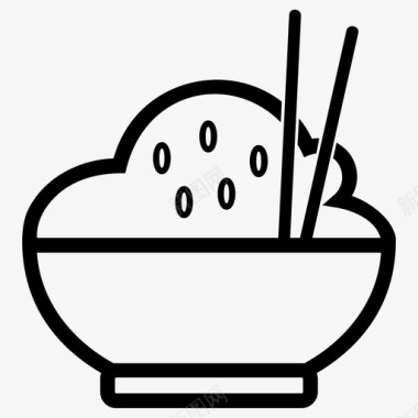 米饭碗一碗饭图标图标