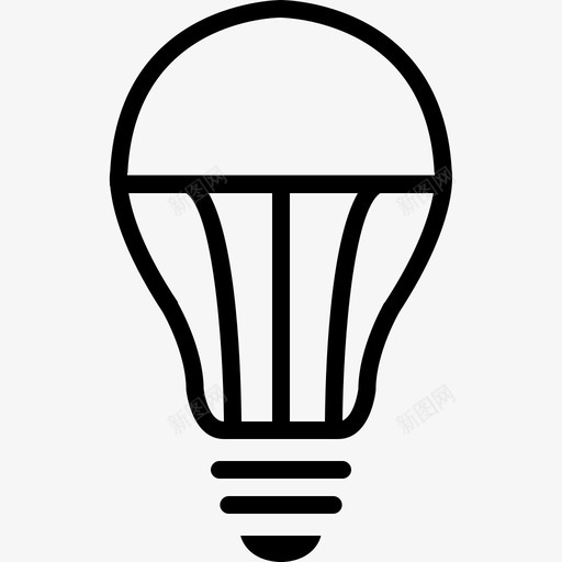 灯泡能量led图标svg_新图网 https://ixintu.com led 灯泡 线路图标 能量 节能器