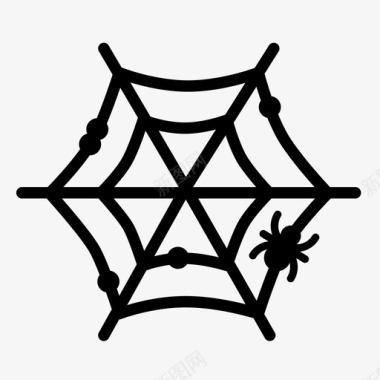 蜘蛛网虫子万圣节图标图标