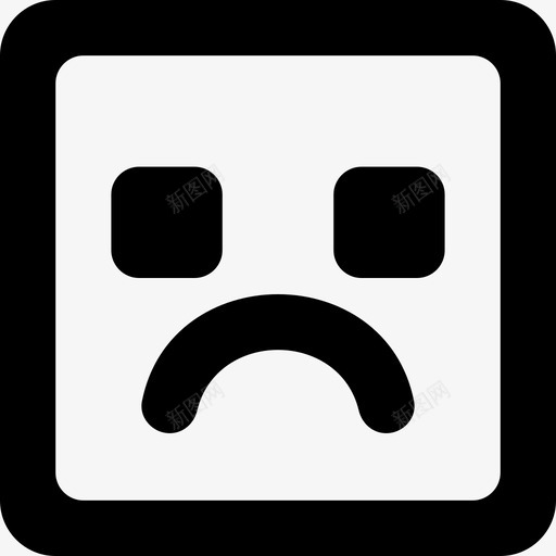 emoji_sad_square_round [#429]svg_新图网 https://ixintu.com emoji_sad_square_round [#429]