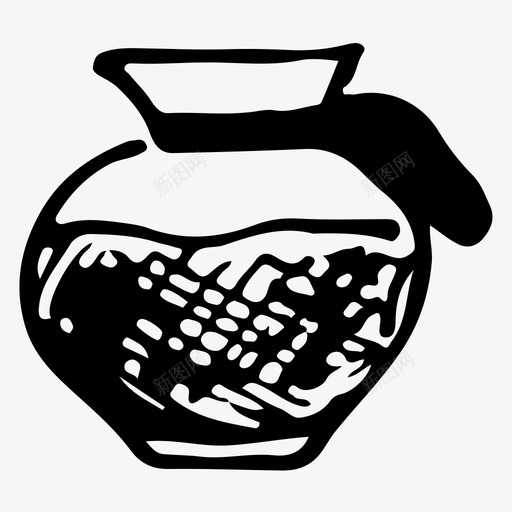 咖啡壶手绘略图图标svg_新图网 https://ixintu.com 咖啡壶 手绘 略图图标