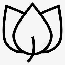 绿色和1黄色花卉商业花园图标高清图片