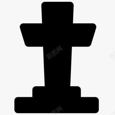 墓碑十字架死亡图标图标