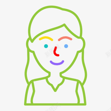 女性头像女孩图标图标