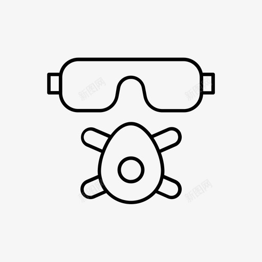 防毒面具建筑眼镜图标svg_新图网 https://ixintu.com 安全 建筑 眼镜 防毒面具