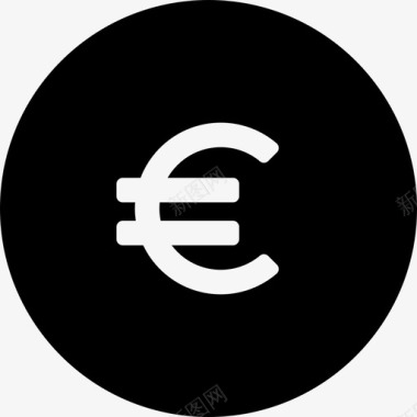 欧元货币业务现金图标图标