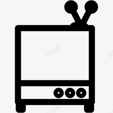 旧电视娱乐电影图标图标