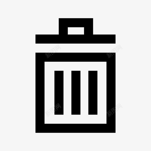 垃圾桶删除垃圾图标svg_新图网 https://ixintu.com 六边形直线 删除 垃圾 垃圾桶