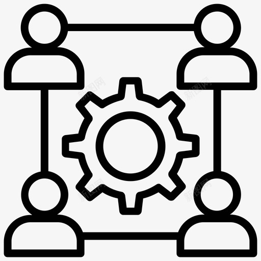 团队管理管理领导图标svg_新图网 https://ixintu.com 团队管理 管理 组织 项目管理线图标 领导