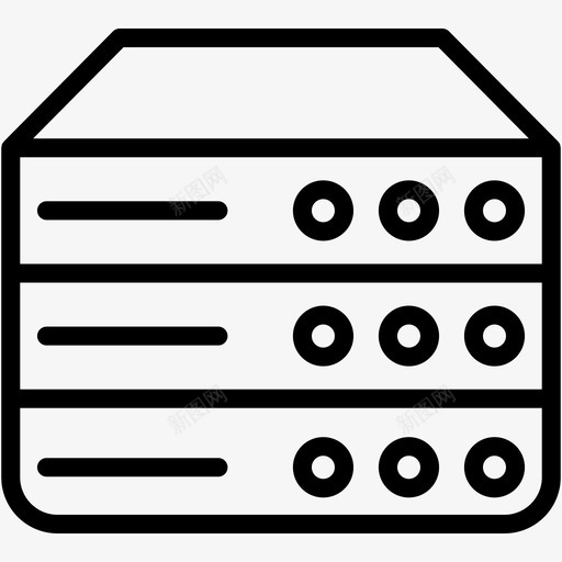 数据库服务器存储器图标svg_新图网 https://ixintu.com 存储器 数据库 服务器