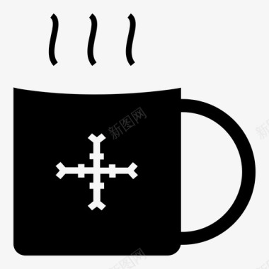 一杯可可咖啡热巧克力图标图标