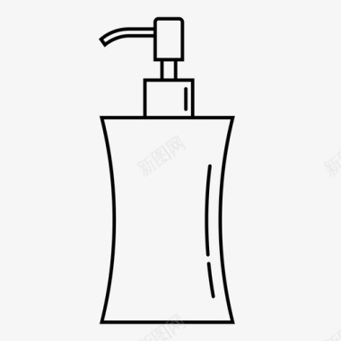 液体肥皂洗手液肥皂分配器图标图标