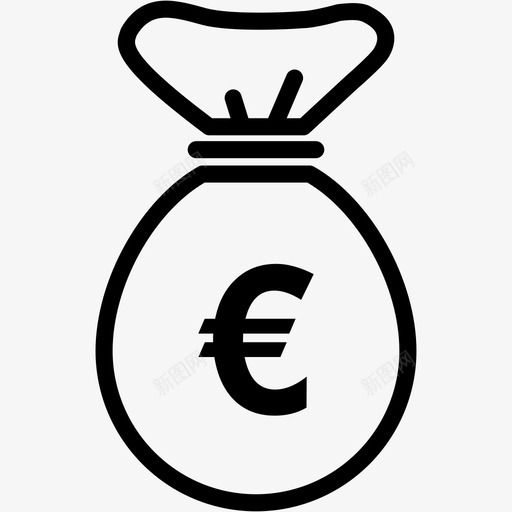 欧元包银行货币图标svg_新图网 https://ixintu.com 杂项11 欧元包 货币 金融 银行