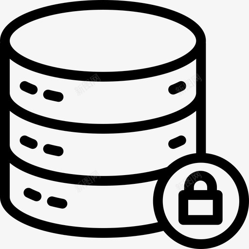 锁定数据库代理存储图标svg_新图网 https://ixintu.com 代理 存储 数据库卷3行 锁定数据库