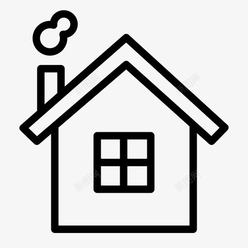 房子圣诞节假日图标svg_新图网 https://ixintu.com 假日 冬天 圣诞节 房子 雪