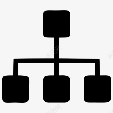 层次结构通信图表图标图标