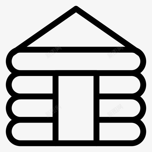 房子建筑商业图标svg_新图网 https://ixintu.com 商业 商店 实体 建筑 建筑线图标 房子