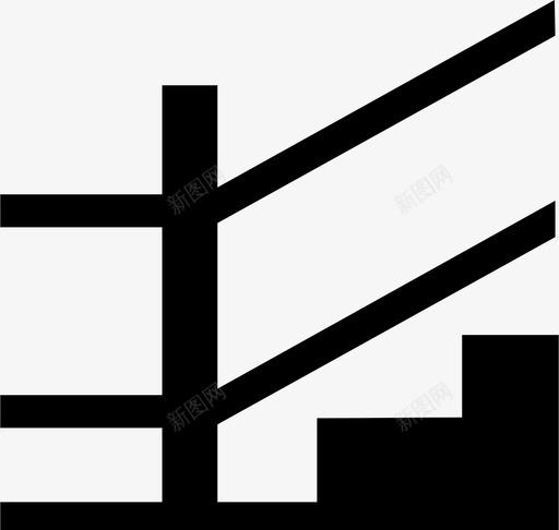 楼梯建筑物栏杆图标svg_新图网 https://ixintu.com 建筑物 栏杆 楼梯