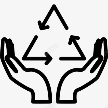 回收生态手工图标图标