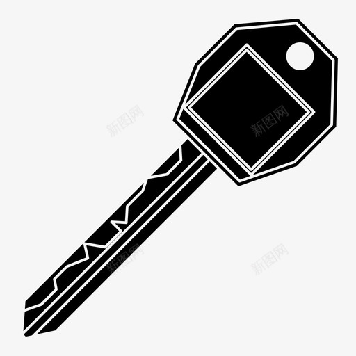 钥匙关门图标svg_新图网 https://ixintu.com 关 开 房子 钥匙 锁 门 黑钥匙