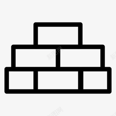 砖建筑商业图标图标