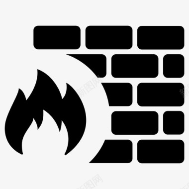 防火墙墙图标图标