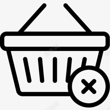 删除购物篮购买电子商务图标图标