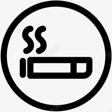 吸烟区香烟导航图标图标